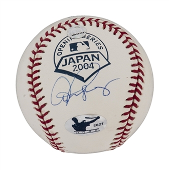 Alex Rodriguez and Carlos Zambrano Signed Opening Series Japan 2004 Baseball (JSA)